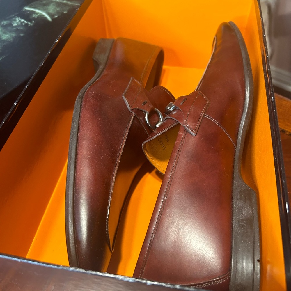 Magnanni Shoes Men's Diago Bit-Strap Leather Loafers Driver Size 11.5 Brown New
